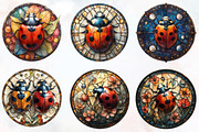 Stained Glass Ladybug Sublimation, an Illustration by RobertsArt (Thumbnail 5 of 7)