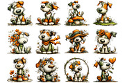 Whimsical Spring Dog Clipart, an Illustration by Designking (Thumbnail 2 of 4)