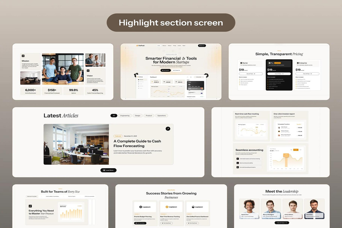 FinProX - Finance SaaS Template, an UI Kit Template by Creative Perspective (Photo 4 of 6)