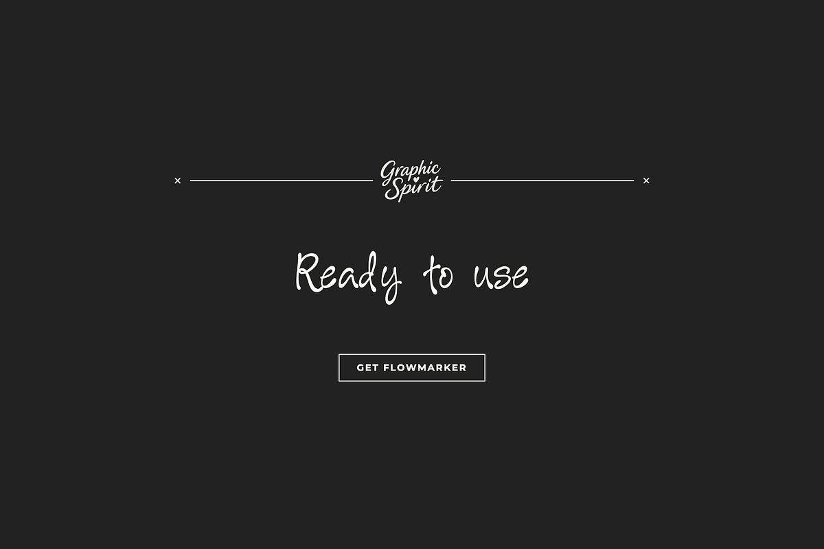 Flowmarker Hand Drawn Marker Font, a Handwritten Font by Graphic Spirit (Photo 8 of 8)
