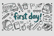 Back to School Hand-Drawn Doodle, an Education Illustration by Huza Studio (Thumbnail 1 of 10)