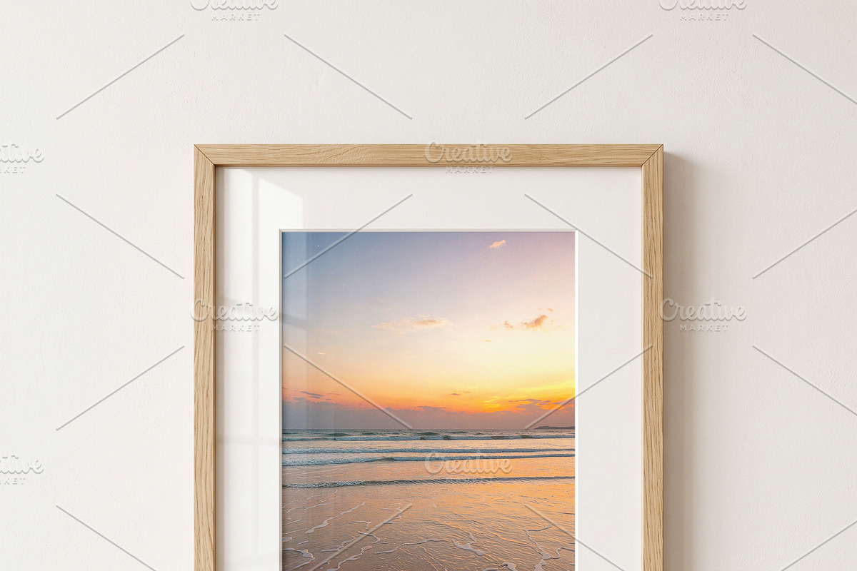 Wooden Poster Frame Mockup Bundle, a Household Mockup by Pixel Foundry (Photo 9 of 9)