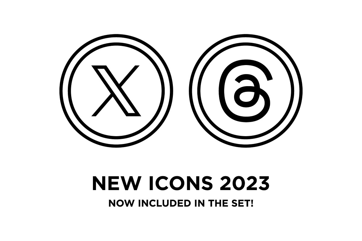 Circle Double Outline Social Icons, an Icon by Running With Foxes (Photo 2 of 8)