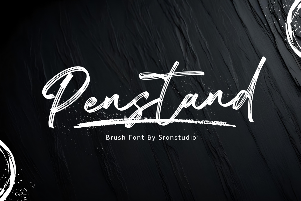 Penstand - Brush Font, a Script Font by Sronstudio (Photo 1 of 12)