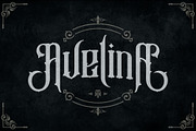 Avelina + Extras (introsale), a Blackletter Font by HTLNS.co (Thumbnail 1 of 6)