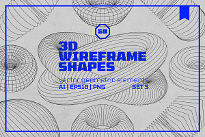 3D Wireframe Shapes | set 5