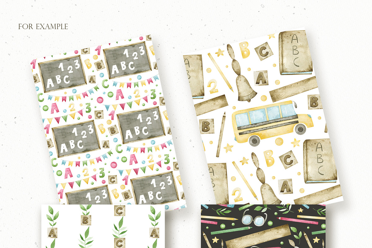 Watercolor School set, an Object Graphic by OrangePeafowlArt (Photo 12 of 15)
