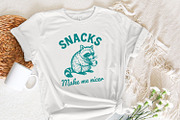 Snacks Make Me Nicer PNG, Raccoon, an Illustration by SharpMarketplace (Thumbnail 7 of 9)