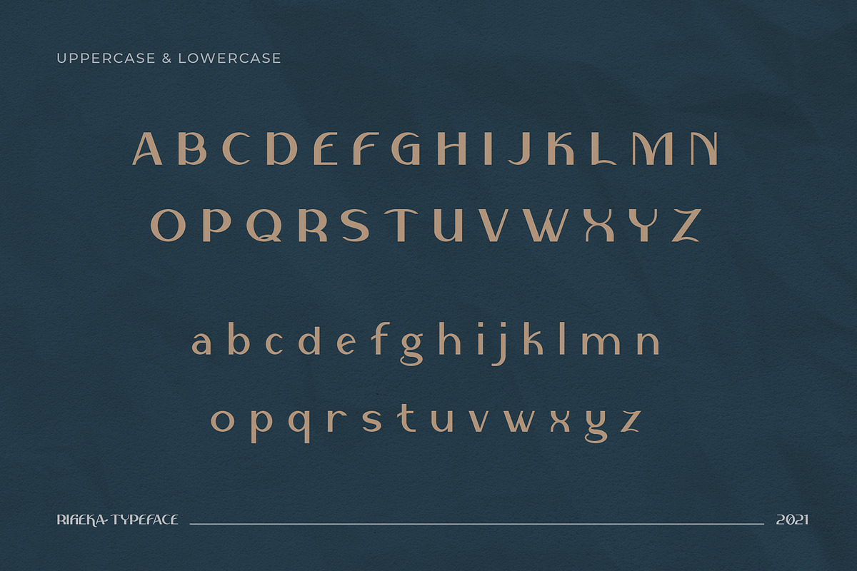 Rifieka // Modern Display Typeface, a Sans Serif Font by Letterature Std. (Photo 2 of 10)