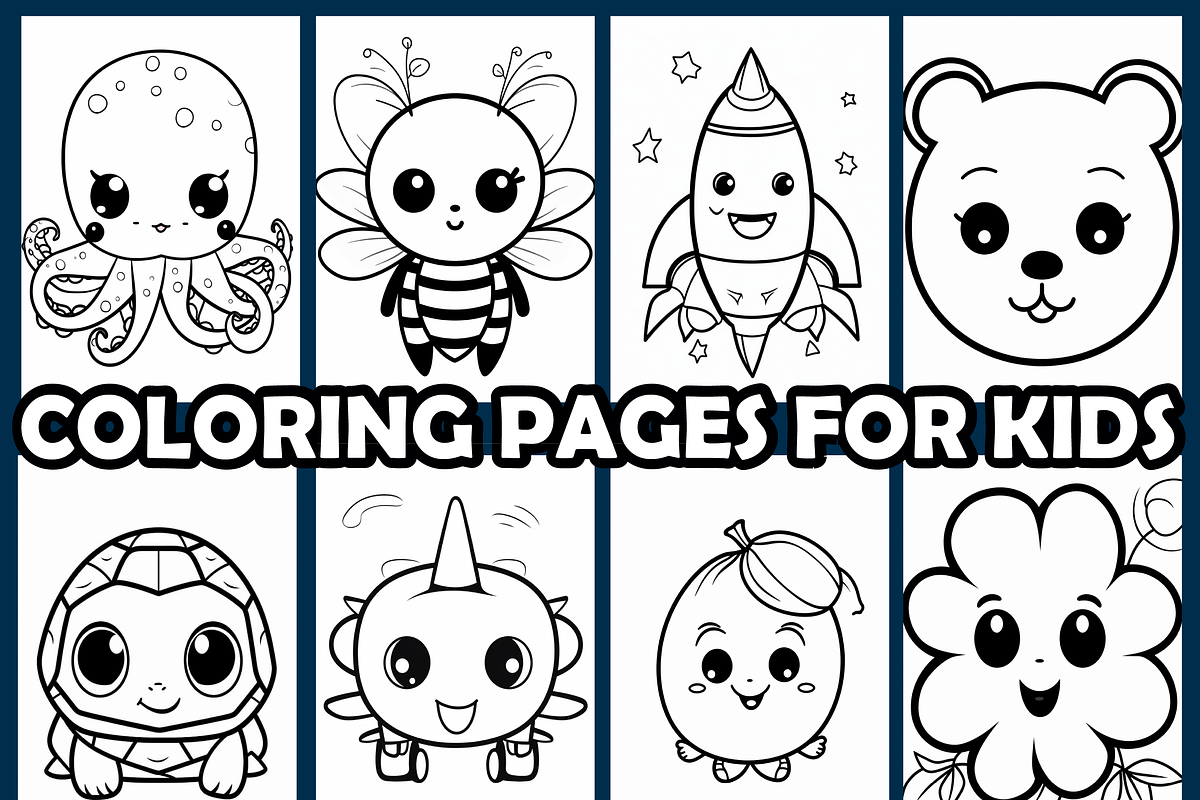 Kawaii Coloring Pages For Kids, an Animal Illustration by maggiesar (Photo 3 of 4)