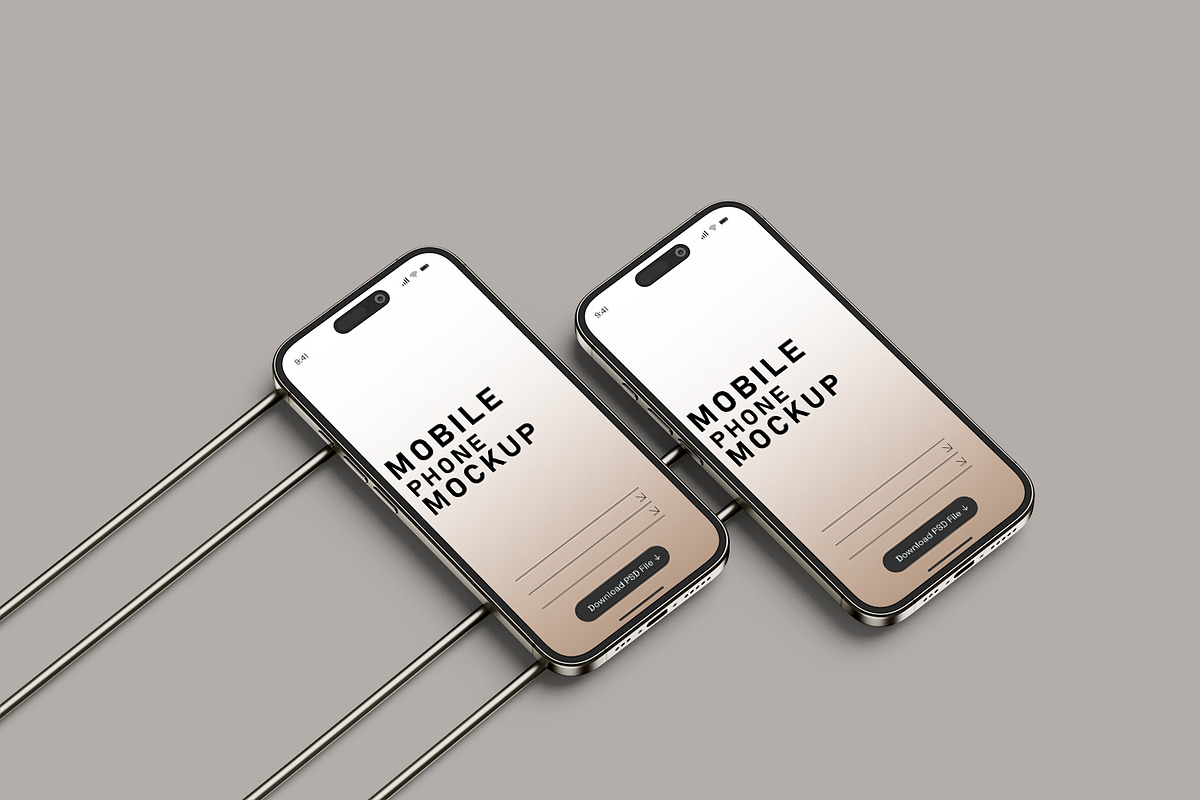iPhone 16 Pro Mockup Set, an iPhone Mockup by pixelmock (Photo 8 of 14)
