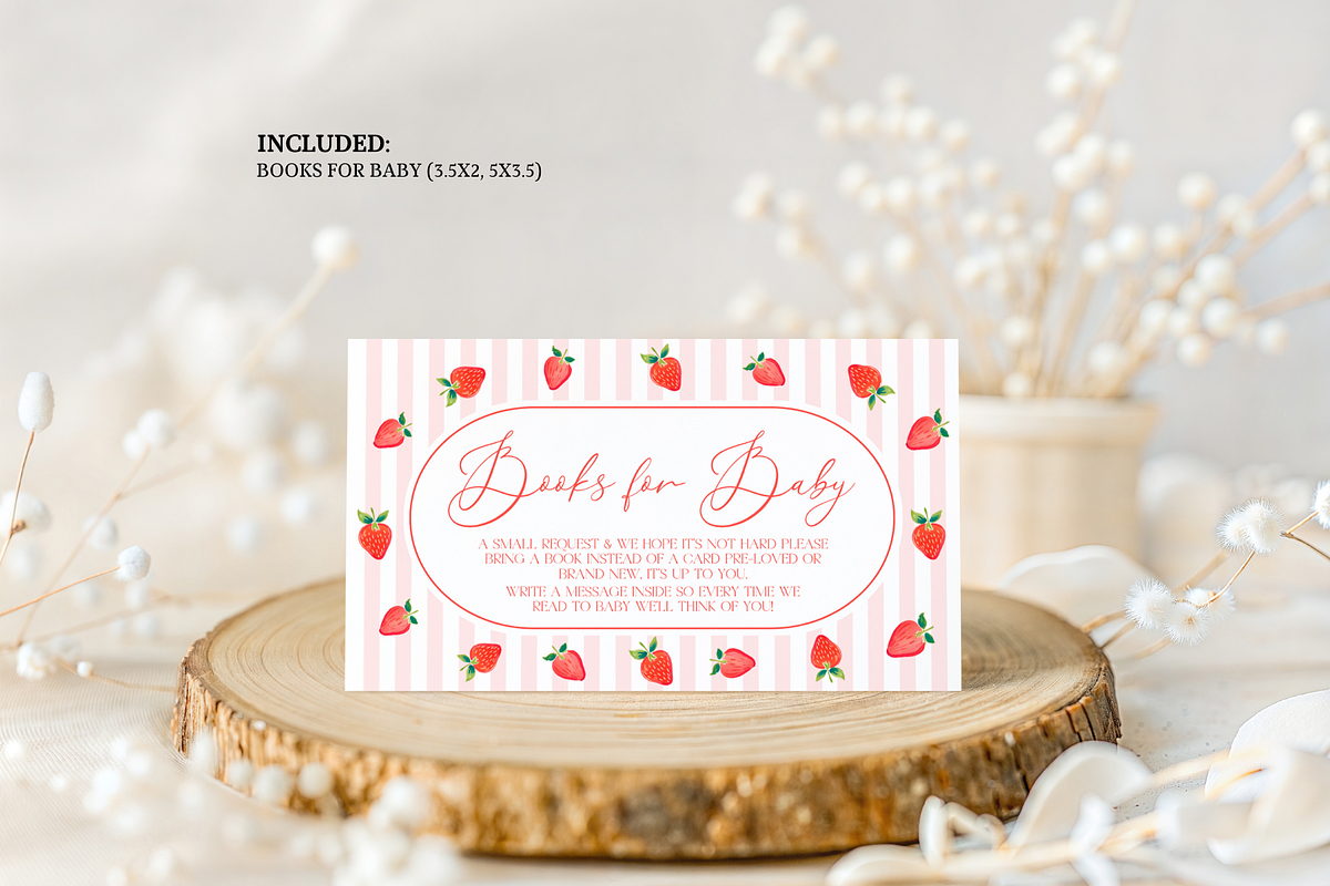 Berry Sweet Baby Shower Invite Set, a Templates & Theme by Digital_Mind (Photo 5 of 7)