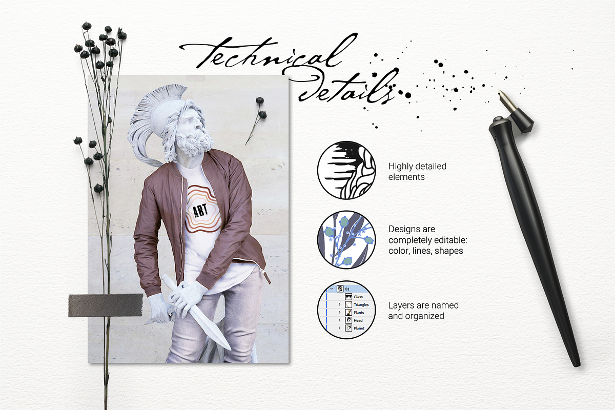Antica. Aesthetic Logos Generator, a Branding & Logo Template by Cosmic Store (Photo 3 of 16)