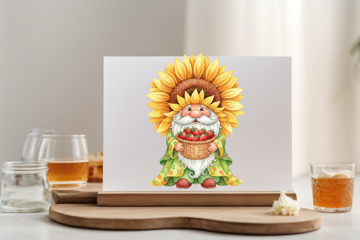 Whimsical Summer Gnome Clipart Bundl, an Illustration by SVGArt (Photo 9 of 9)