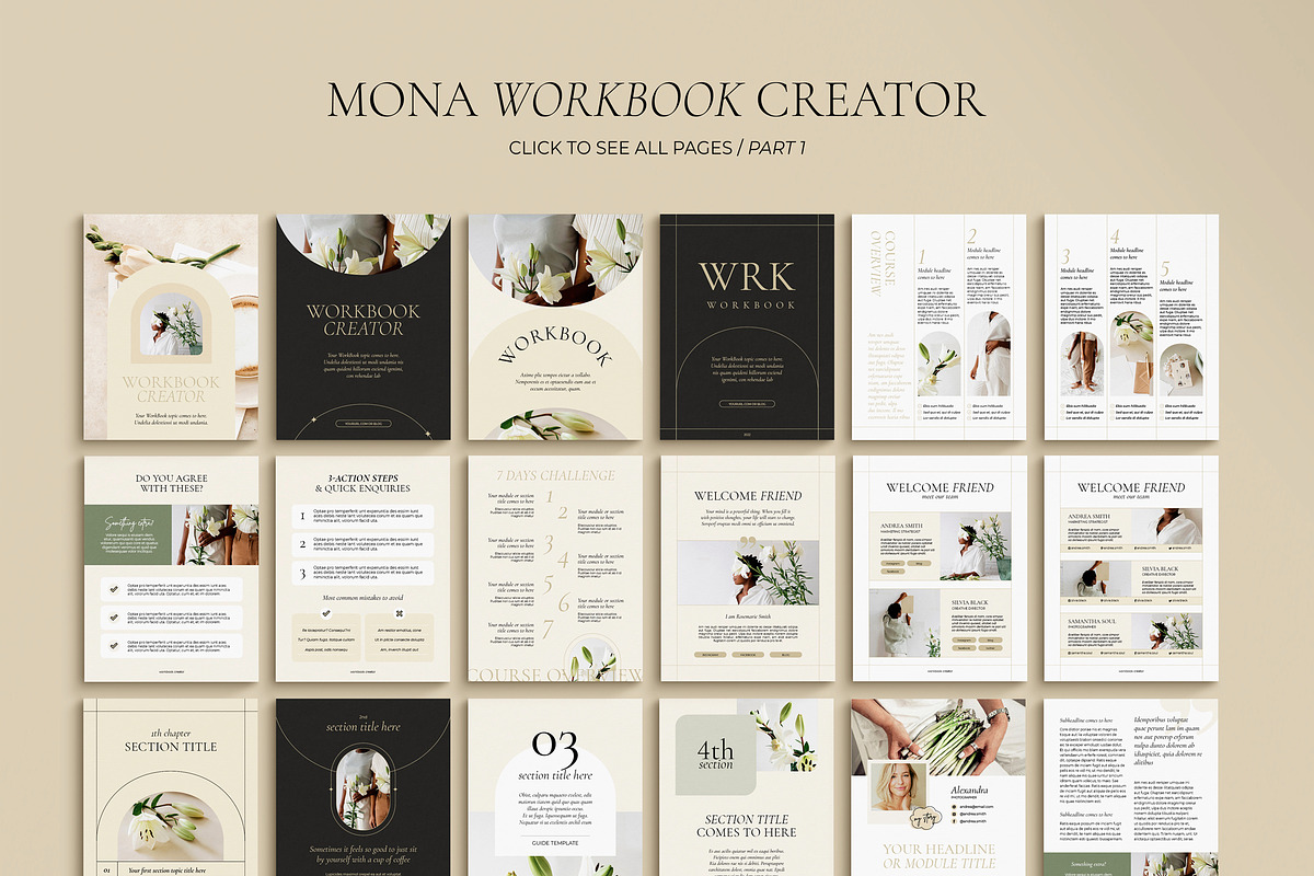 WorkBook / CANVA, INDD / Mona, a Magazine Template by Mirazz (Photo 12 of 15)