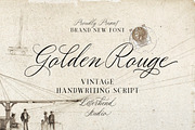Golden Rouge Vintage Script, a Script Font by Letterhend Studio (Thumbnail 1 of 10)