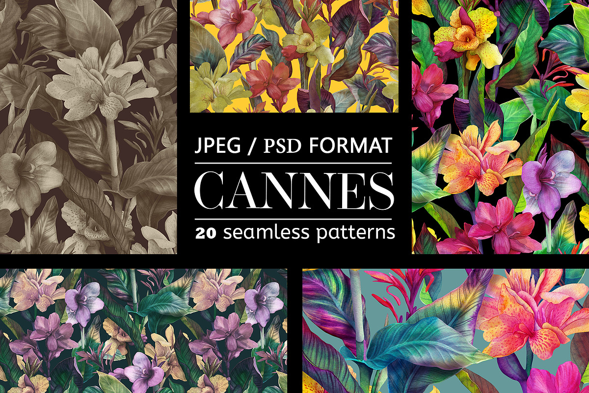 Tropical floral patterns set, a Pattern Graphic by emeraldthue (Photo 12 of 28)