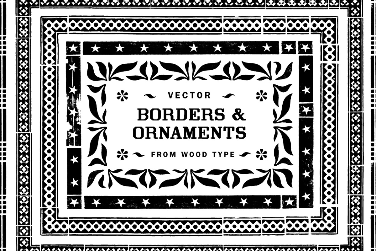 Borders & Ornaments Vector Art, an Object Graphic by Wood Type Revival (Photo 1 of 4)