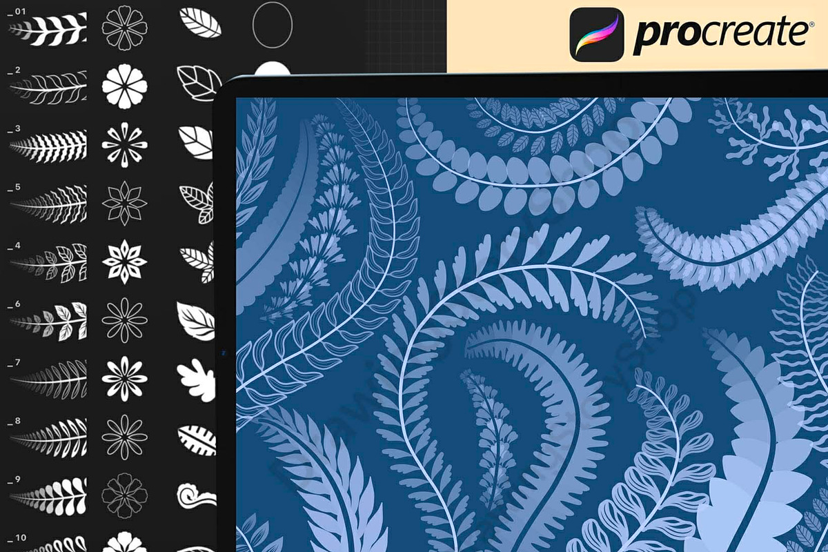 245 Procreate Floral Brushes Set, a Brush Add-On by DrawingStoryShop (Photo 2 of 7)