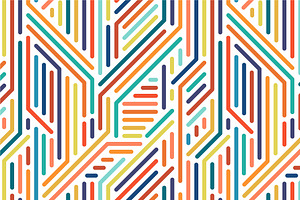 Colorful Geometric Striped Patterns.