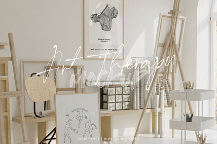 ART THERAPY | Frame Mockup Set, a Household Mockup by yuliyuri.studio