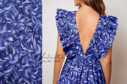 Blue Watercolor Foliage Repeat Print, a Pattern Graphic by SirenaArt (Thumbnail 8 of 17)