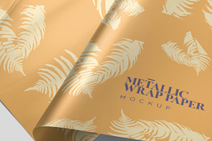 Metallic Wrap Paper Mockups