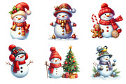 Christmas Snowman PNG Bundle, an Illustration by DreamArtGraphic (Thumbnail 4 of 5)