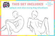 Procreate Male Anatomy Body Stamps, a Brush Add-On by Cozy Brushery (Thumbnail 2 of 4)