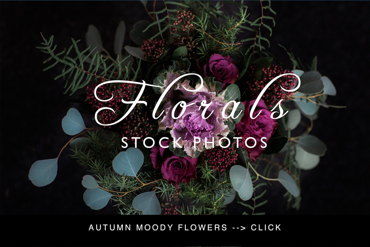 Moody autumn floral stock photos - 6, a Books & Magazine Mockup by Nellaino (Photo 1 of 3)