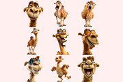 Funny Camel Clipart PNG Bundle, a Graphic by M9 Design (Thumbnail 7 of 10)