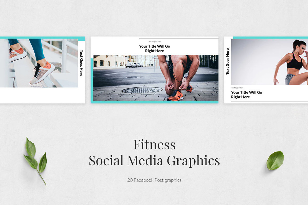 Fitness Facebook Posts, a Social Media Template by Social Corner Graphics (Photo 2 of 7)