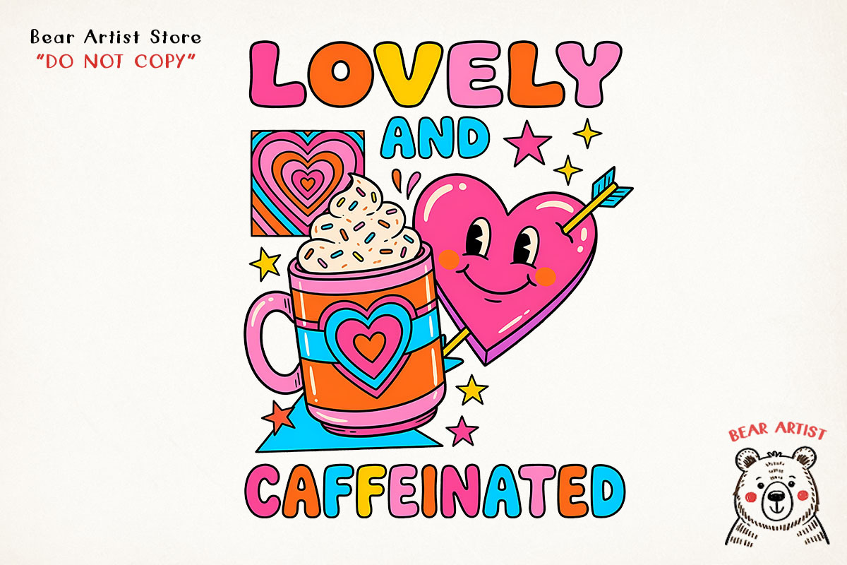 Valentine Love & Coffee Illustration, an Illustration by GlitterCraft (Photo 26 of 41)