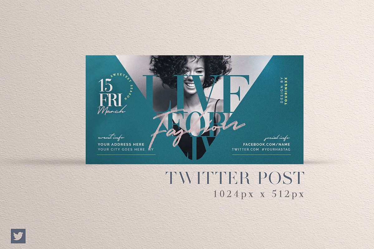 Live For Fashion Social Media Pack, a Social Media Template by Touringxx Creative Studio (Photo 5 of 8)