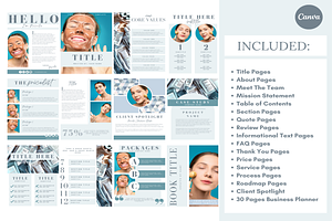 100 Blue Beauty Ebook Template Canva