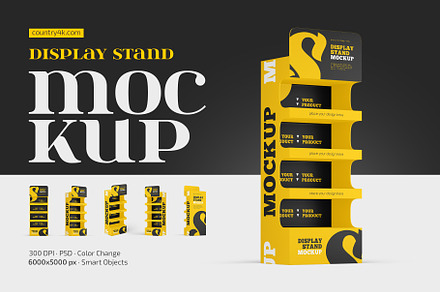 Display Stand Mockup Set, an Advertising Mockup by Country4k
