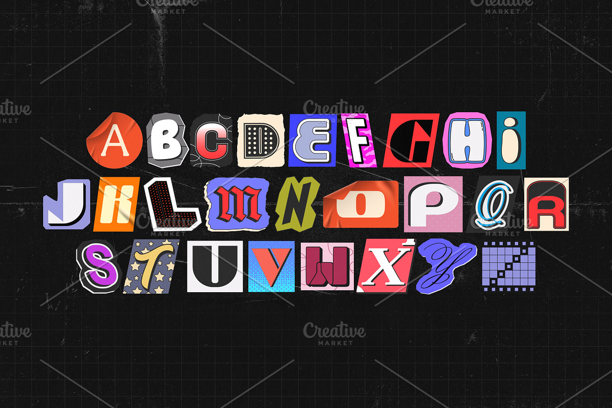 RANSOM ALPHABET FONT, an Object Graphic by BonkiStudio (Photo 5 of 6)
