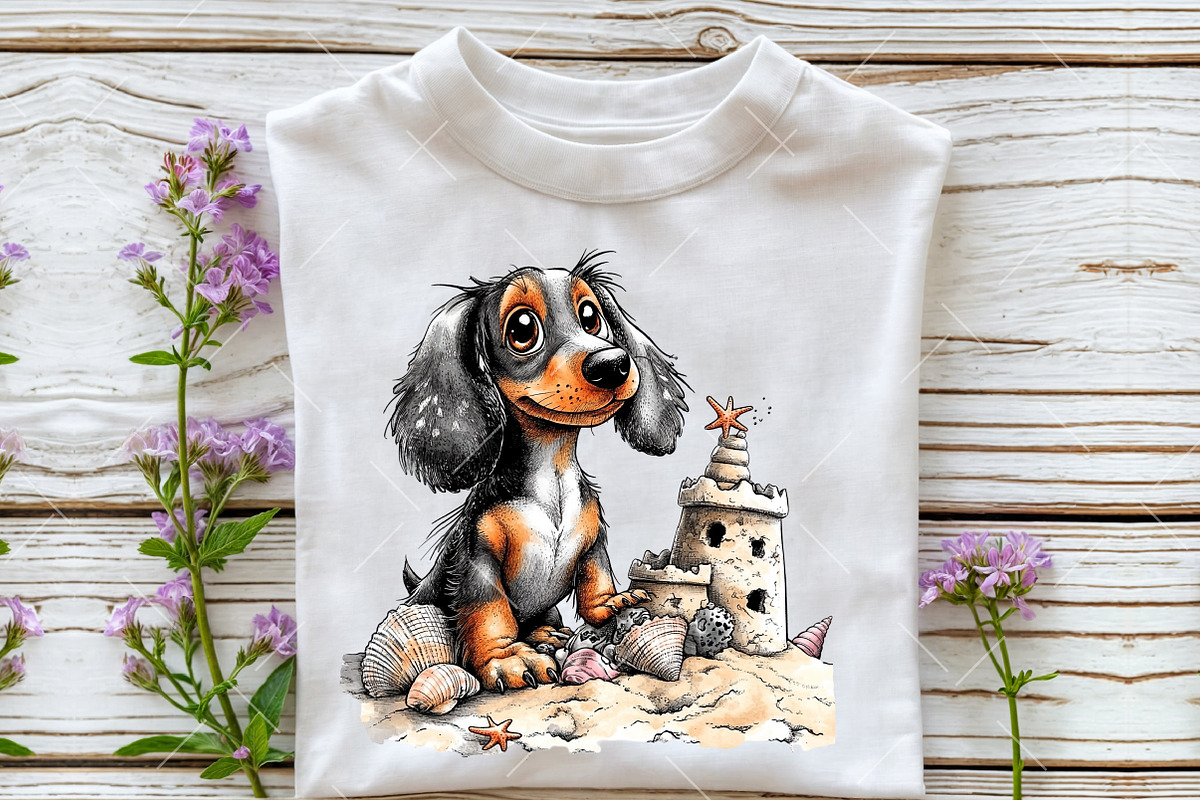 Summer Dachshund Dog PNG Clipart Set, a Seasonal Illustration by OK Design (Photo 5 of 6)