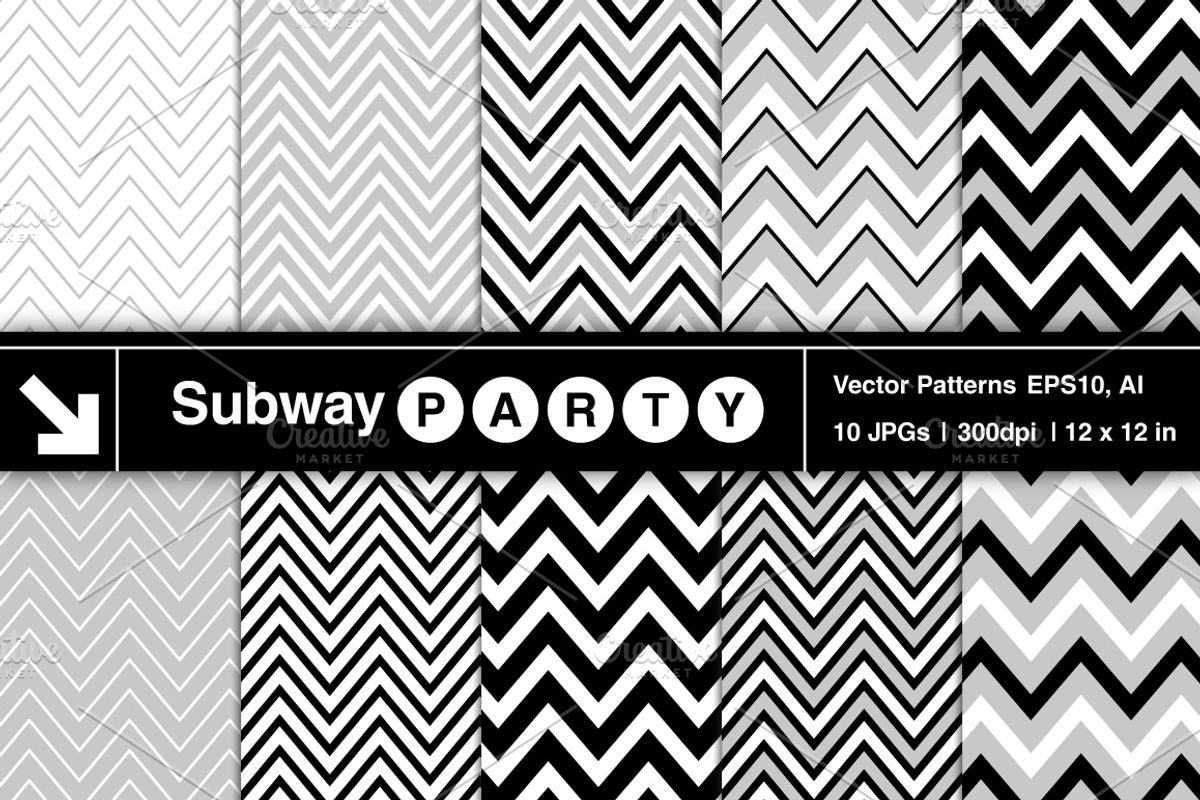 Vector Chevron Patterns, a Pattern Graphic by SubwayParty