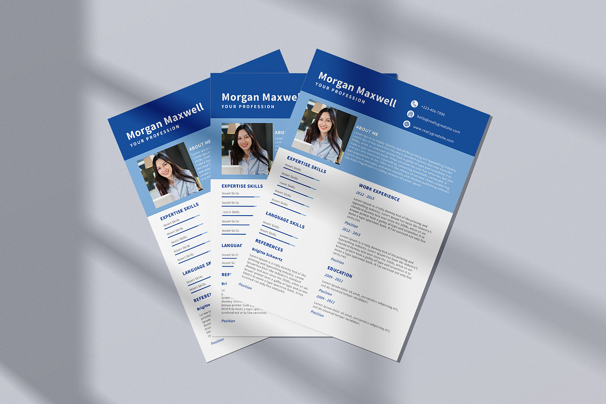 Resume | Photoshop & Illustrator, a Resume Template by Graphic Fabrica (Photo 3 of 3)