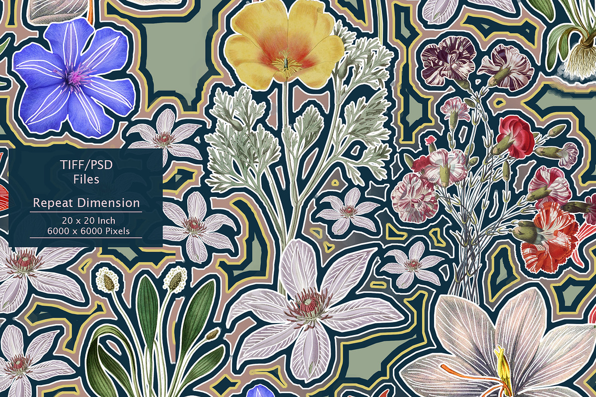 Floral Edge Seamless pattern, a Pattern Graphic by GND ART STUDIO ...