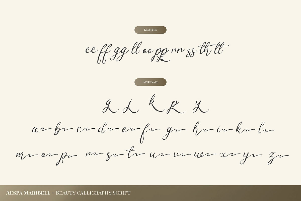 Aespa Maribell | Beauty Calligraphy, a Script Font by Denustudios (Photo 15 of 15)
