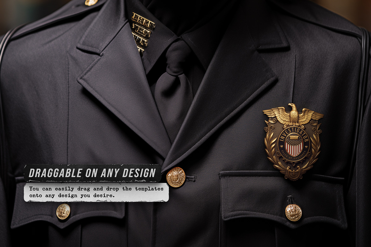 Police / Army / Sheriff Metal Badges, an Object Graphic by Hyperpix Productions (Photo 5 of 21)