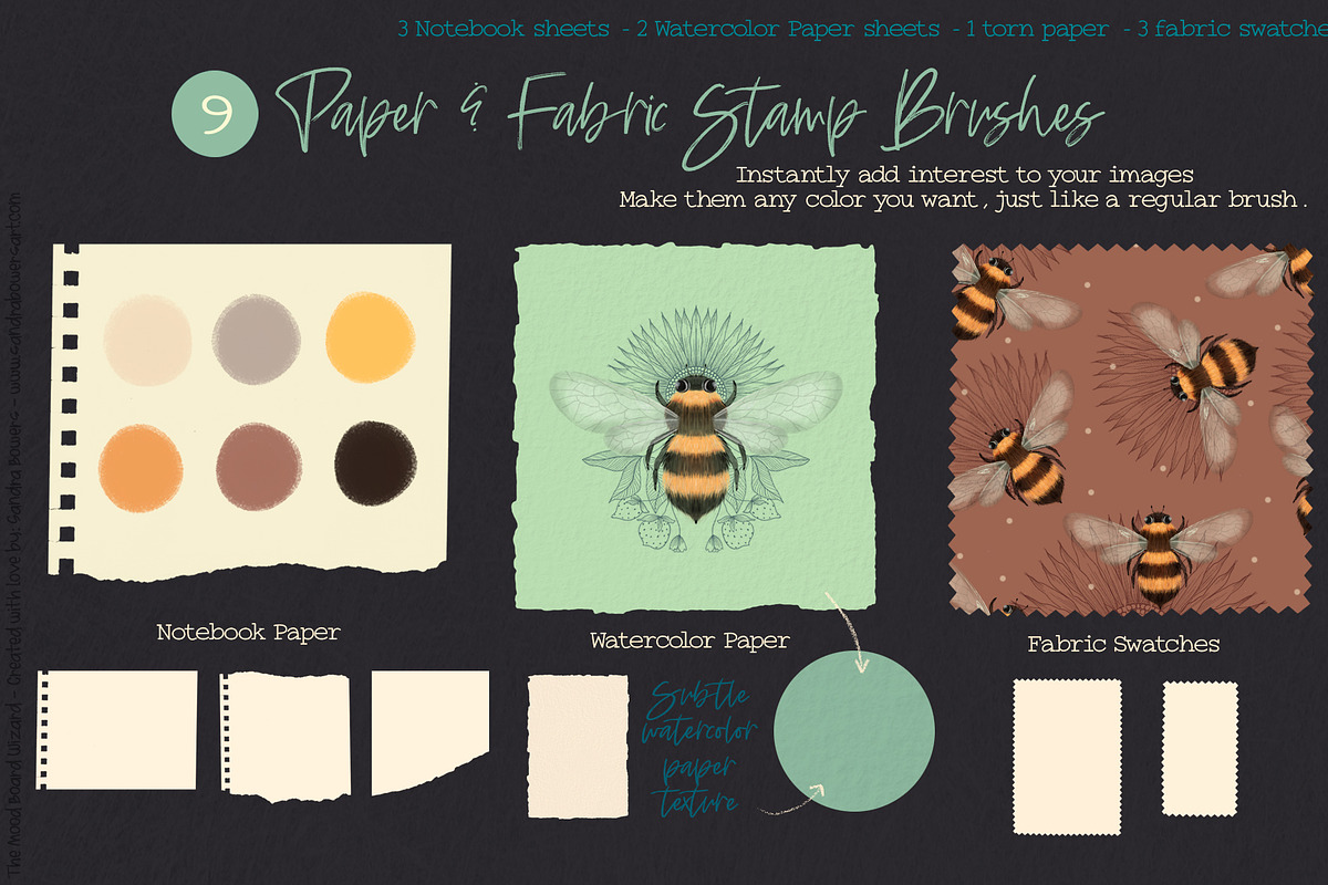 The Mood Board Wizard Brush Set, a Product Mockup by Sandra Mejia (Photo 4 of 12)