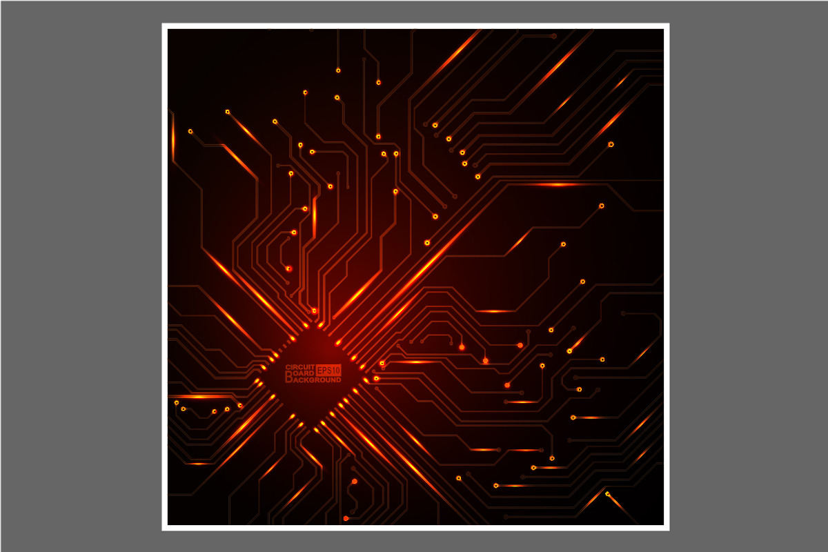 -50% Circuit boards backgrounds set, a Background Graphic by frost_newt (Photo 5 of 11)