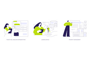 Real estate firm services isolated, a Finance Illustration by Visual Generation