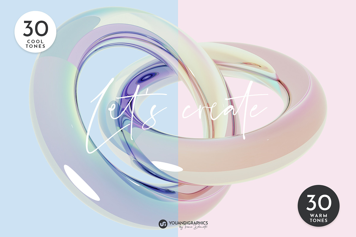 Glossy Abstract 3D Rendered Shapes, a Background Graphic by Youandigraphics (Photo 2 of 13)