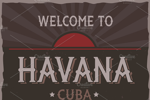 Vintage Label Typeface Havana