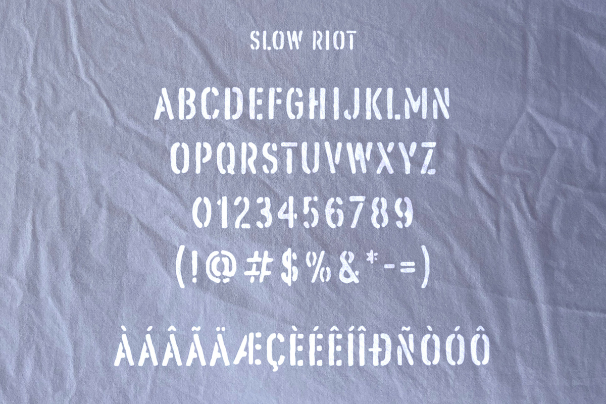 Slow Riot, a Sans Serif Font by Megflags (Photo 3 of 9)