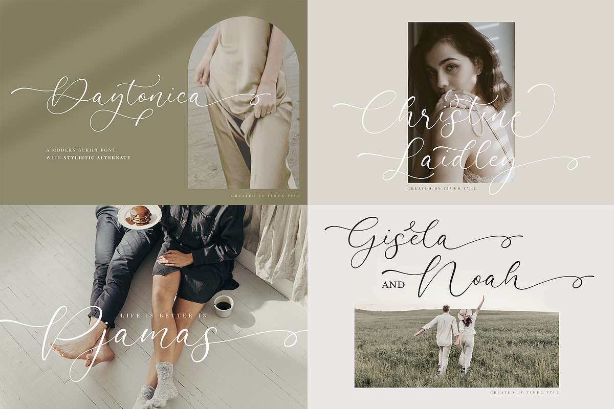 Elegant Script Font Bundle, a Script Font by Timurtype (Photo 2 of 10)